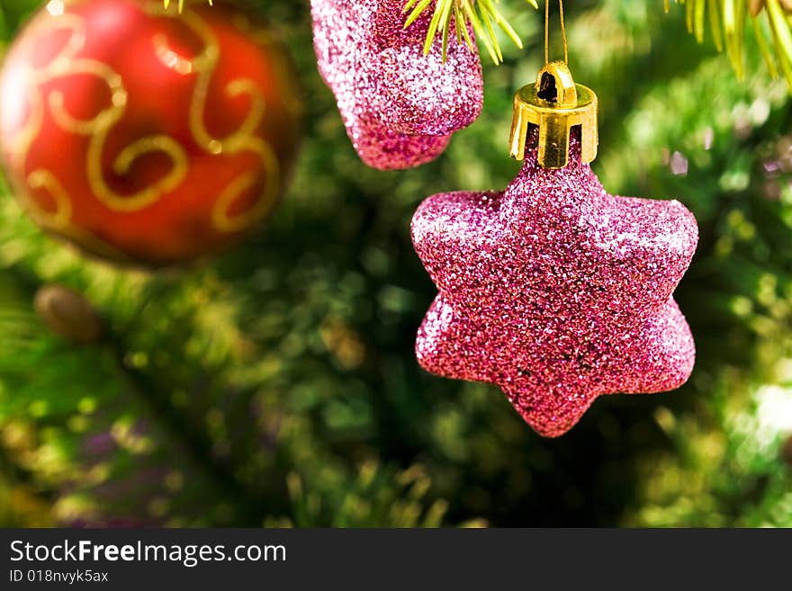 Photo of christmas tree decoration. Photo of christmas tree decoration