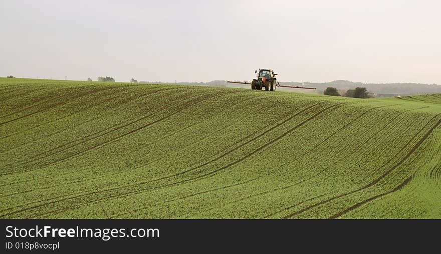 Tractor in the Field