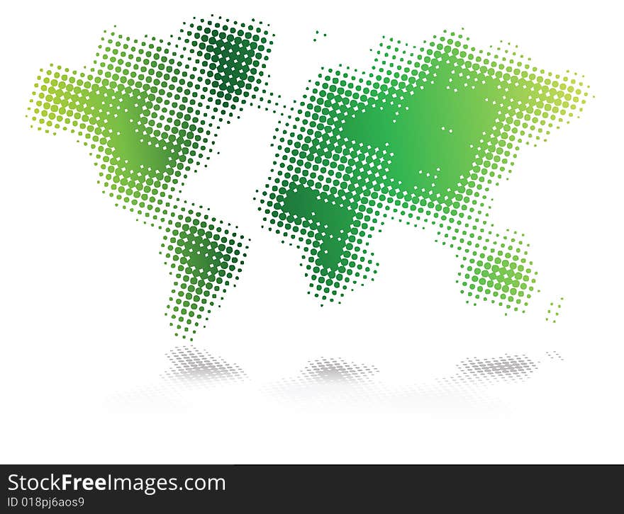 Abstract world map vector illustration