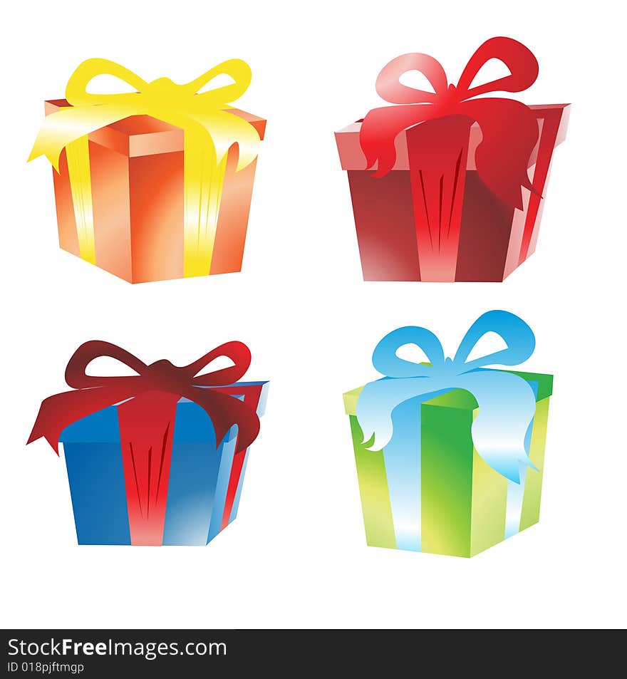 Gift box vector illustration background