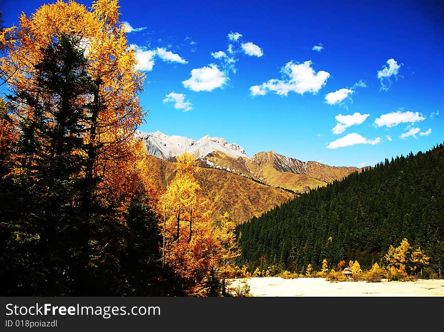 Huanglong, the world natural heritage, in Sichuan, China. Huanglong, the world natural heritage, in Sichuan, China.