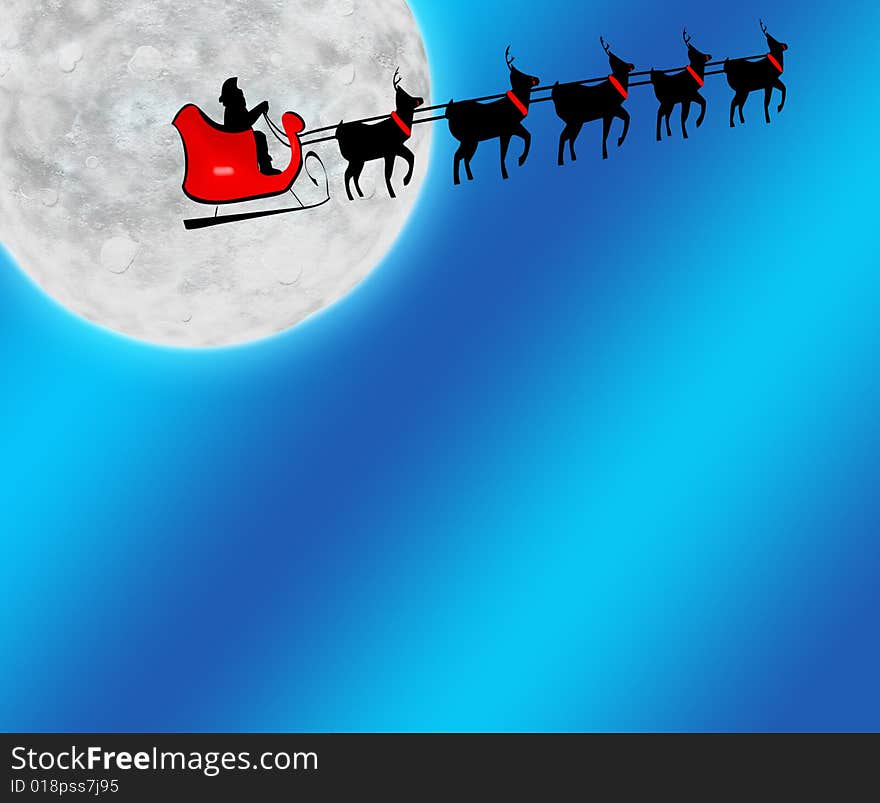 Santa Moon Background 1