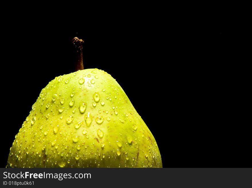 Pair of pears isolated on black background. Pair of pears isolated on black background