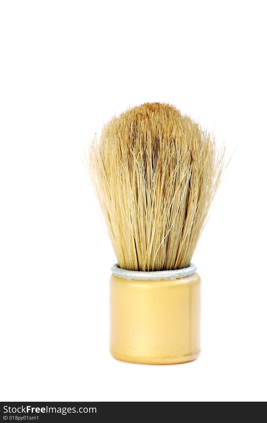 Close-up of isolated shaving brush