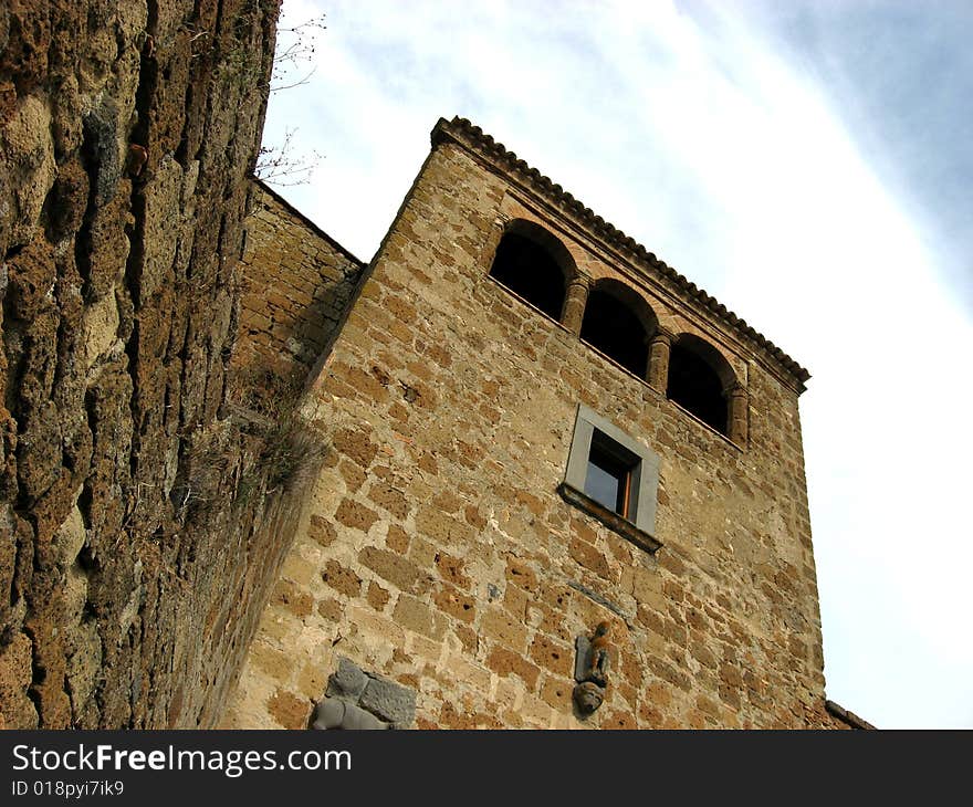 Entrance door of Civita di Bagnoregio (VT), Lazio, Italy