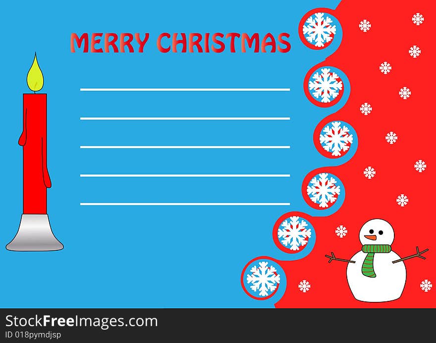 Christmas greeting card with place for writing your text. Christmas greeting card with place for writing your text