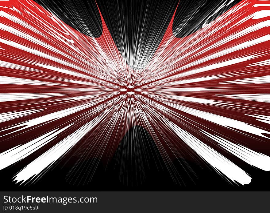 Abstract background with white rays