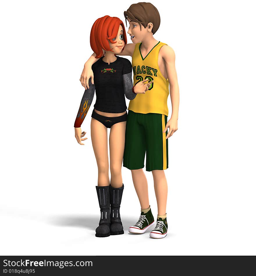 Young Toon Couple in First Love
With Clipping Path. Young Toon Couple in First Love
With Clipping Path