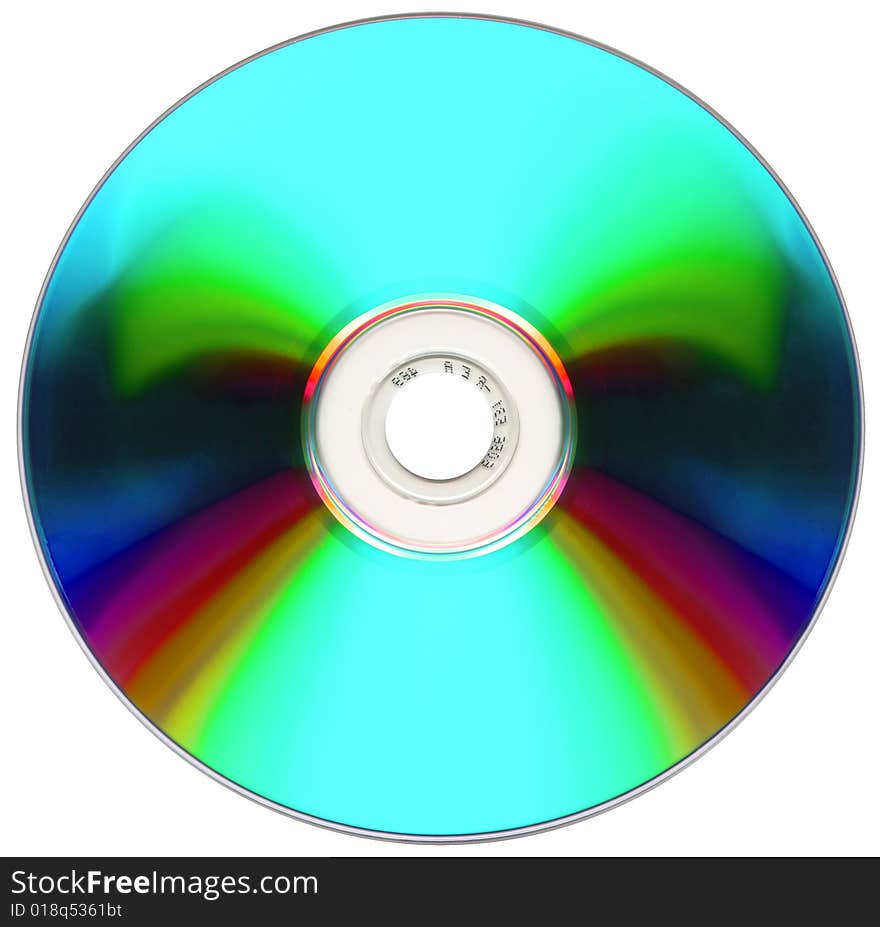 Compact disk isolated on white