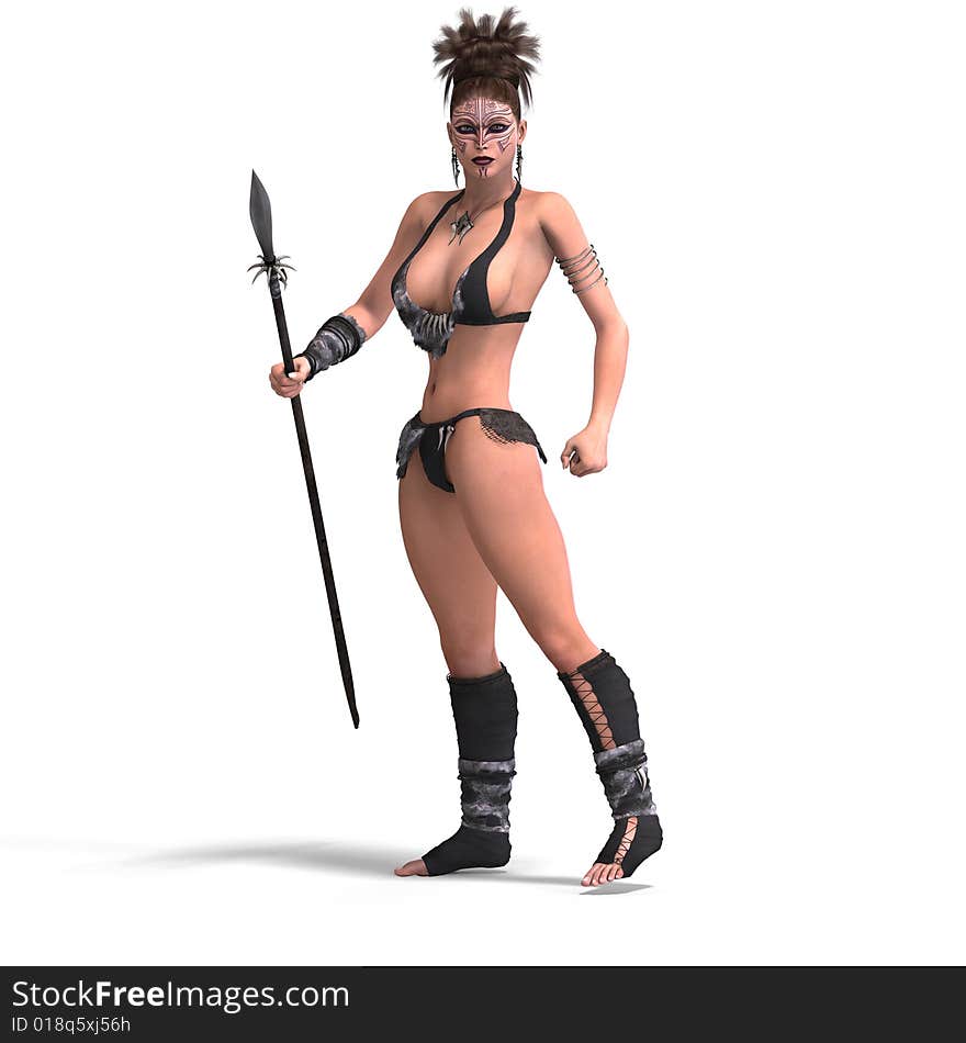 Female fantasy barbarian