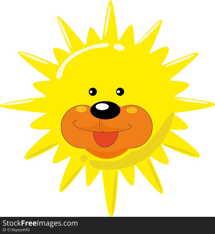 A picture of a cute sun