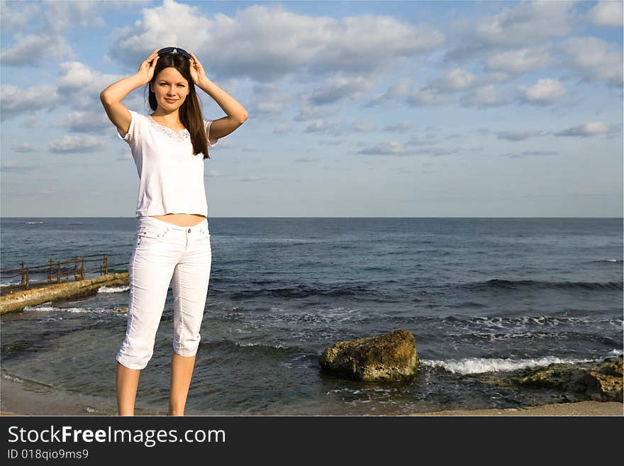 Woman on a beach