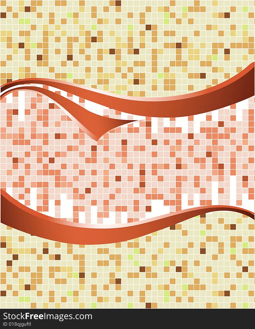 Mosaic panel with curves. Vector illustration. Mosaic panel with curves. Vector illustration