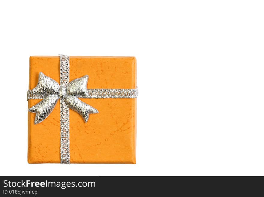 Christmas present isolated on the white background