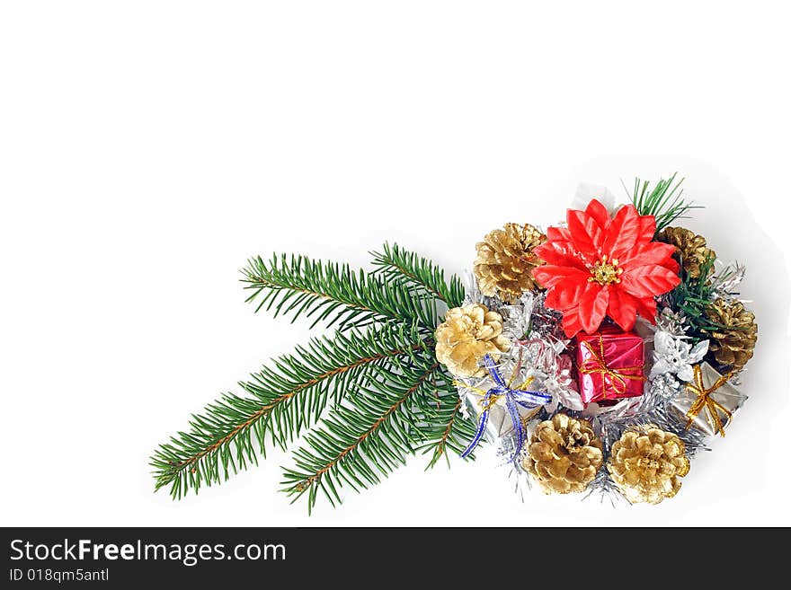 Christmas decoration isolated on white