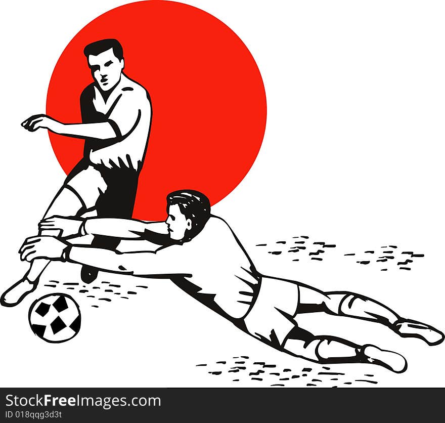 Vector art on the international sport of soccer football. Vector art on the international sport of soccer football