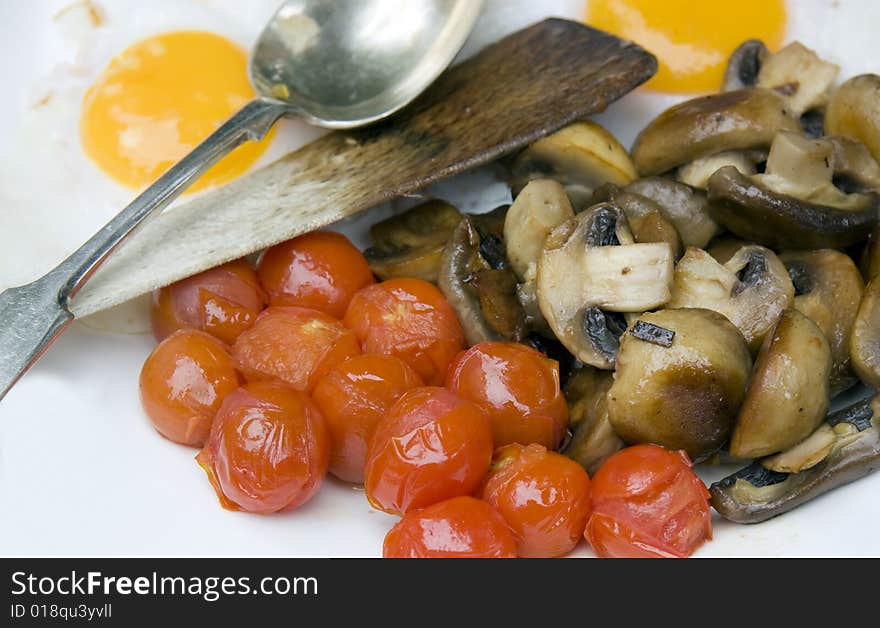 Mushrooms and Tomatoes