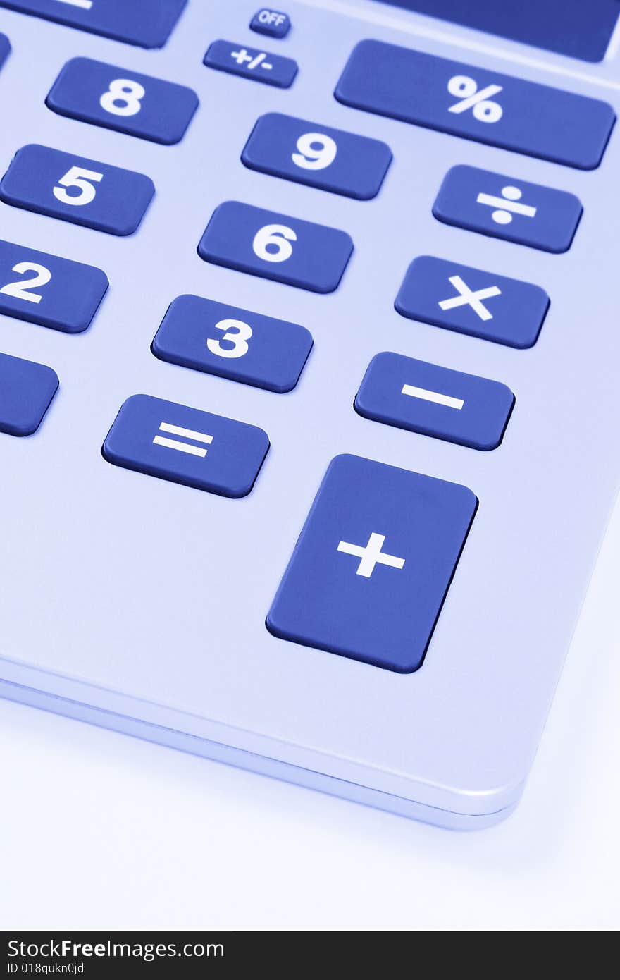 Business Calculator With Large Buttons And Display, Blue Toning