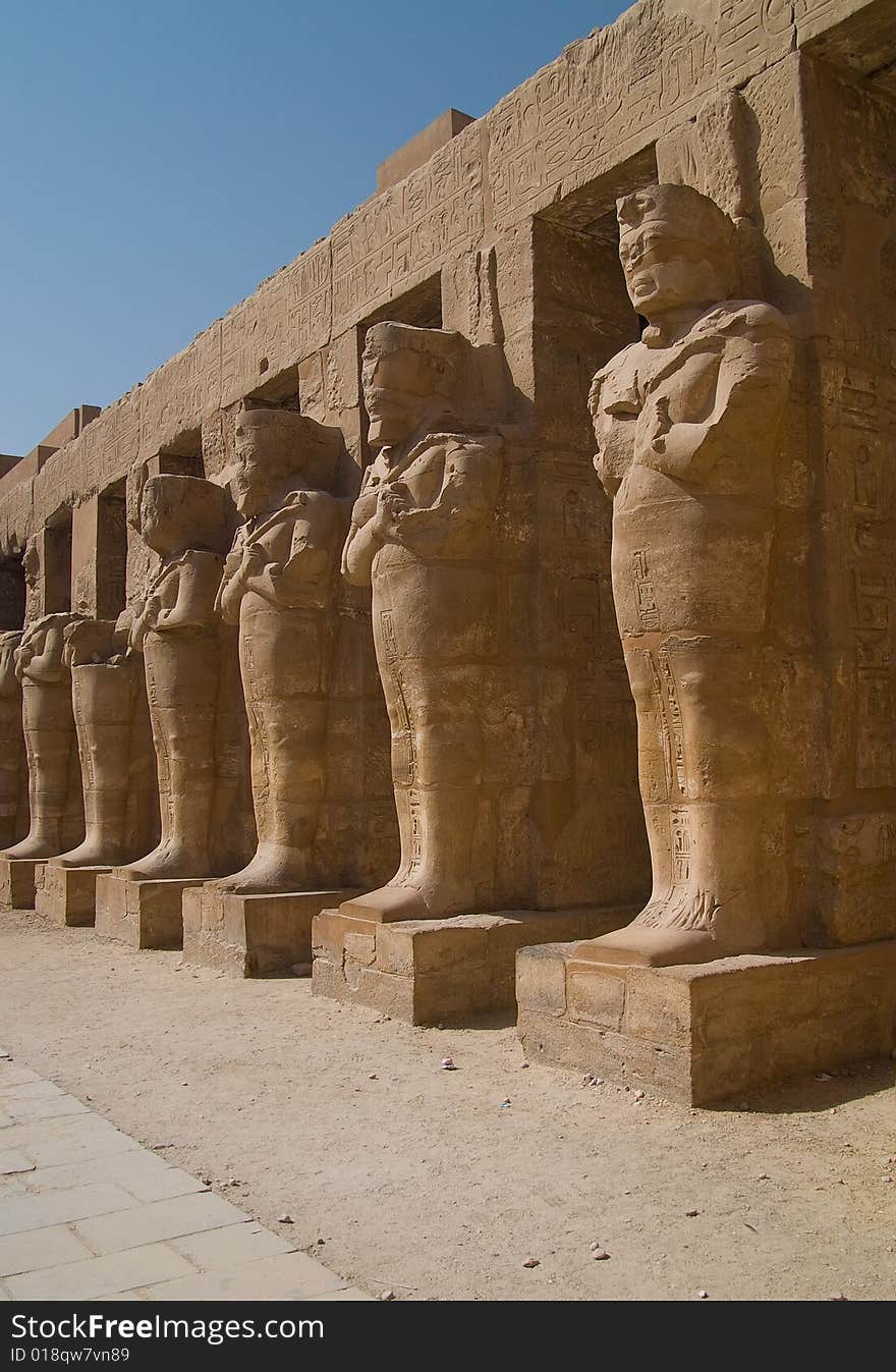 Statues in karnak temple, Luxor Egypt.