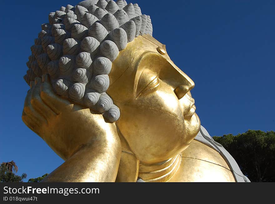 Big Statue in Oriental Garden - Europe / Portugal. Big Statue in Oriental Garden - Europe / Portugal