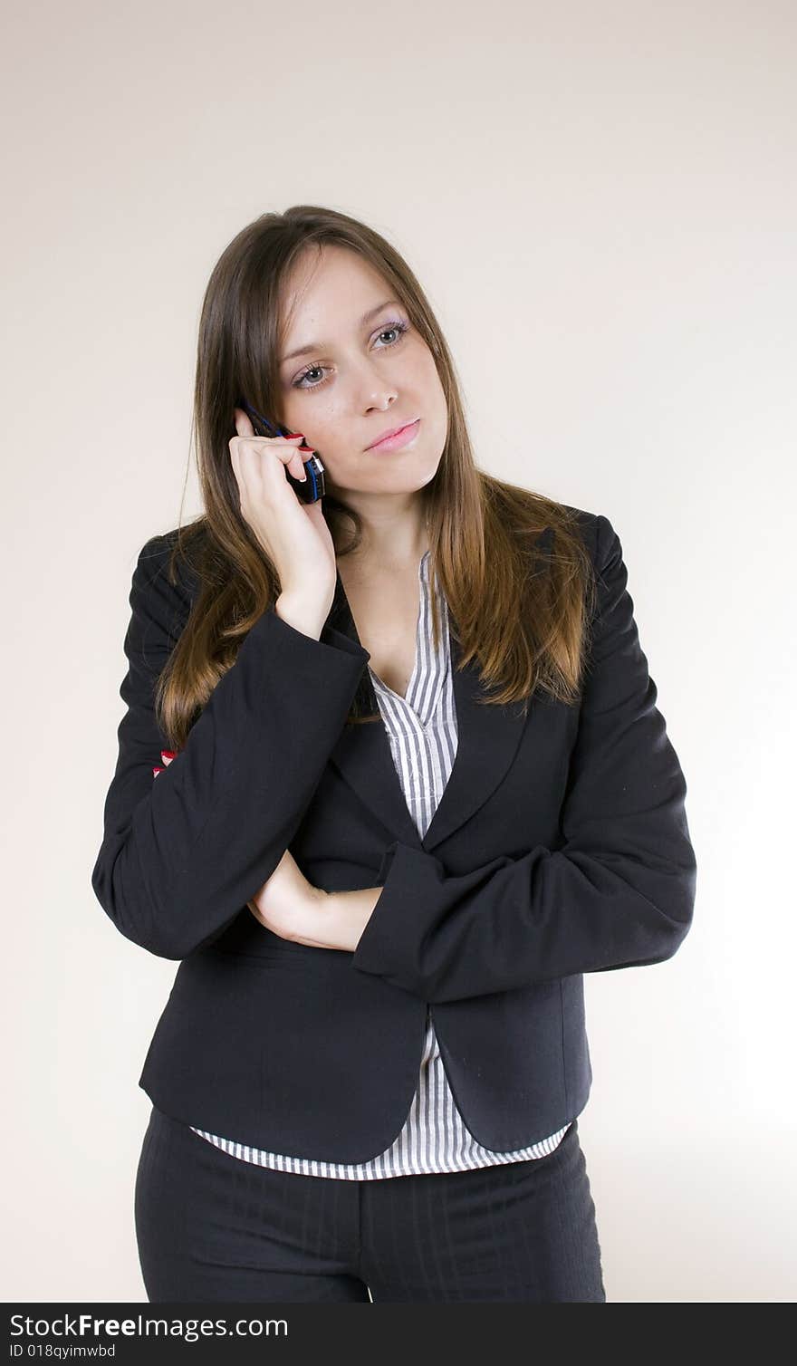 Young woman on the phone