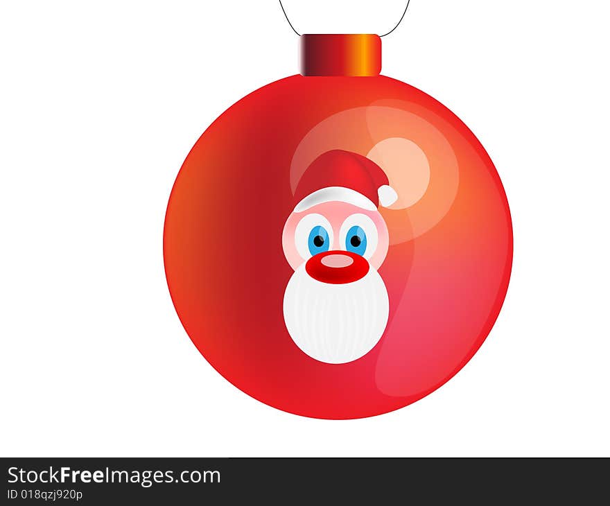 New year ball, vector, santa