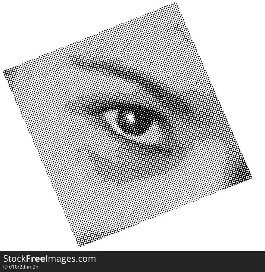 The illustration of the woman's eye. The illustration of the woman's eye