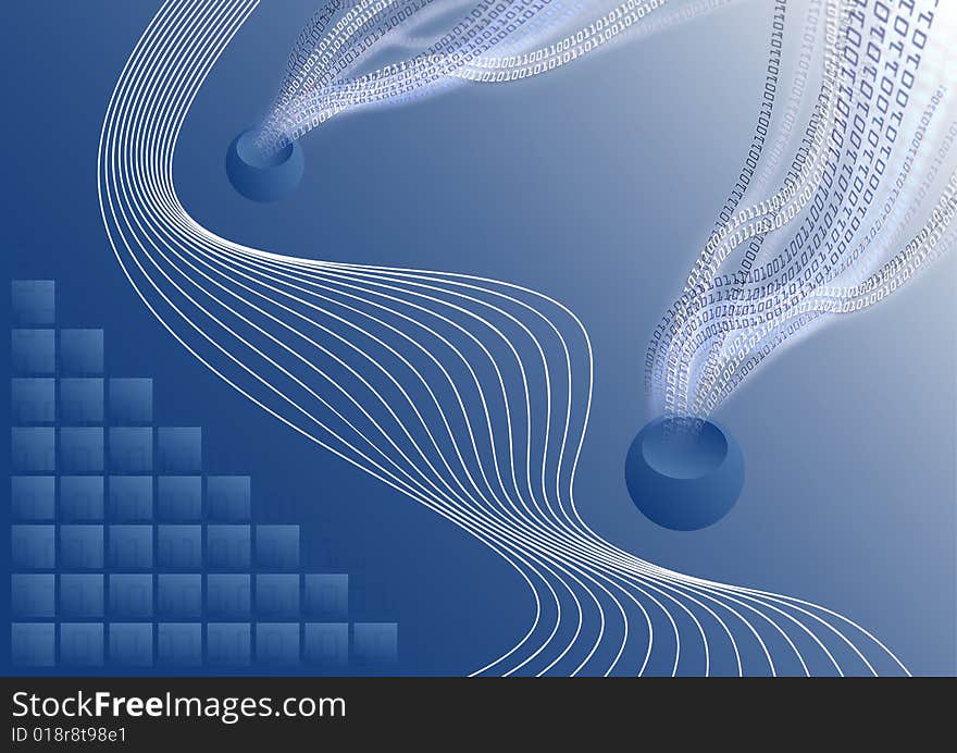 Wavy communications background