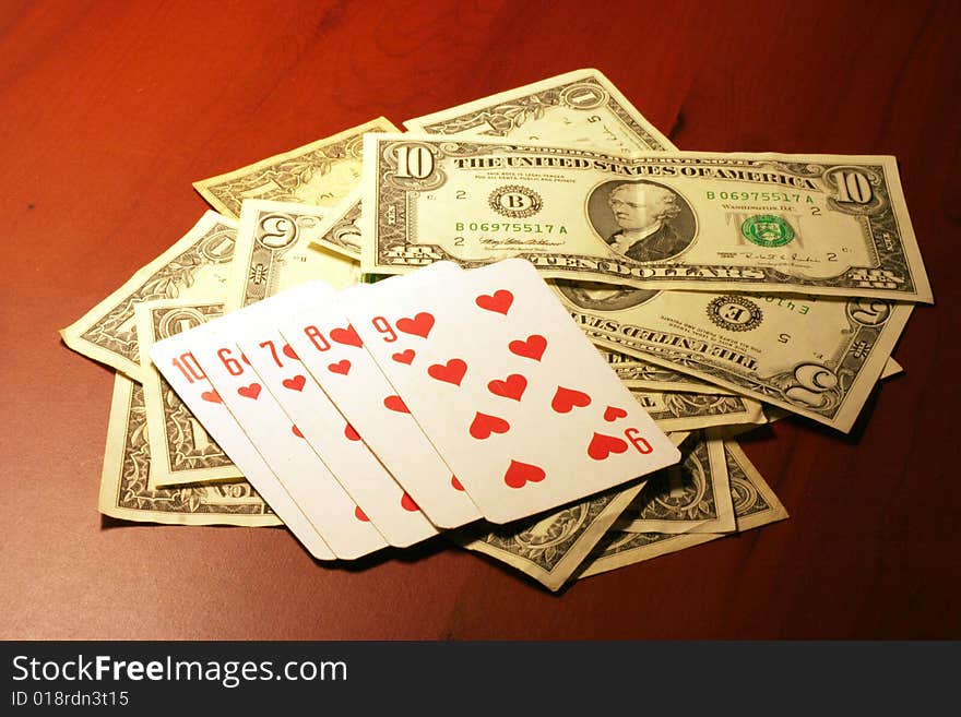 Playing combination in hand player in poker