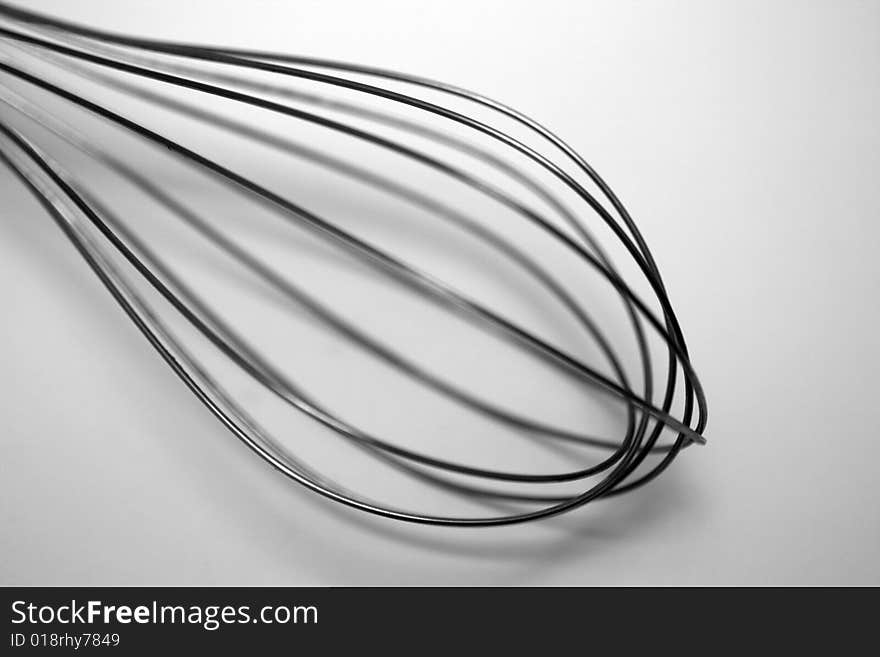 Detail of a wire whisk, a kitchen utensil