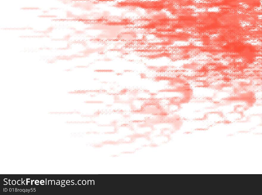 Blood spread on white background