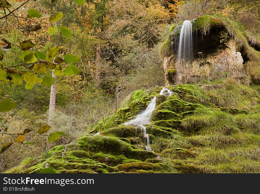 Waterfall Tuefels Chilen. Autumn. Switzerland. Waterfall Tuefels Chilen. Autumn. Switzerland