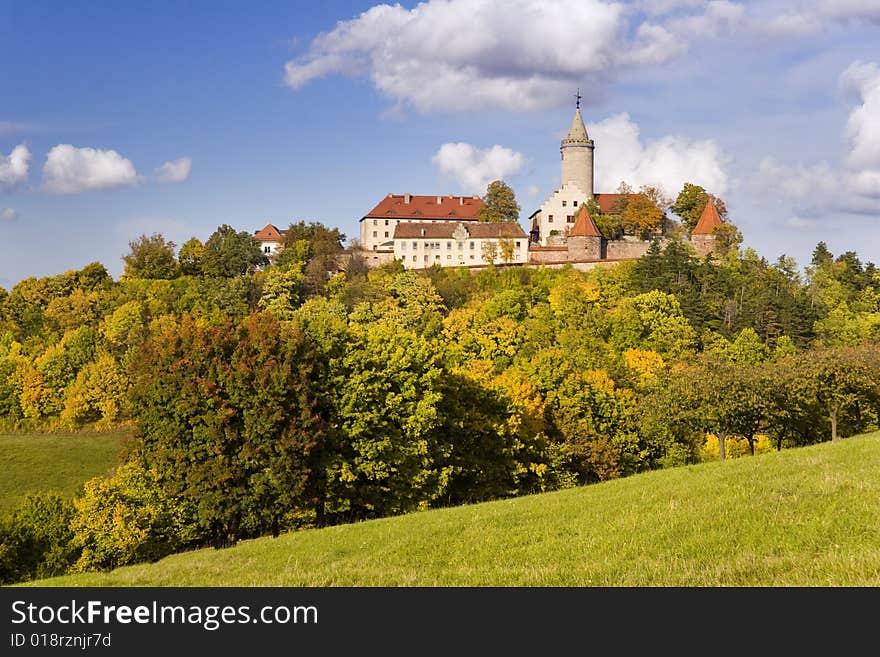 Castle Leuchtenburg at Autumn Landscape