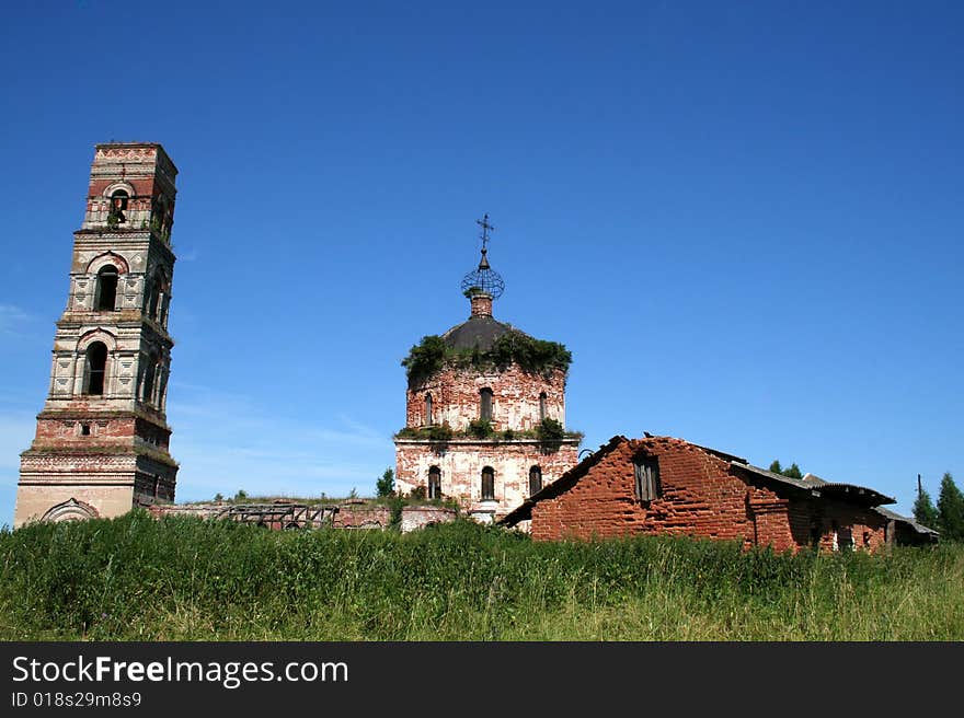 Old church. Is taken pictures in central Russia village Pushkin