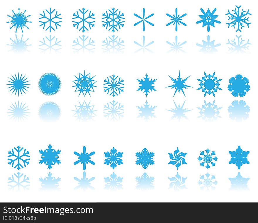 Blue Snowflakes