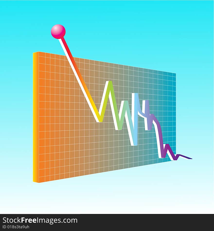 A colourful illustration showing financial fluctuation on a board. A colourful illustration showing financial fluctuation on a board.