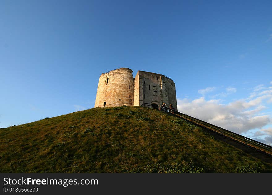 A castle in the historic town of York