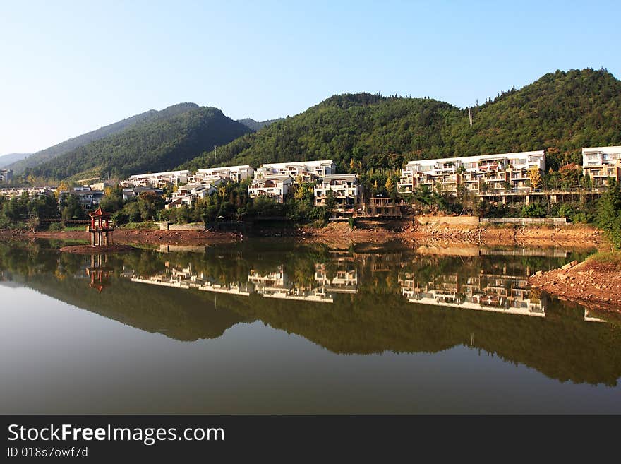 Beautiful lake near chongqing city,china