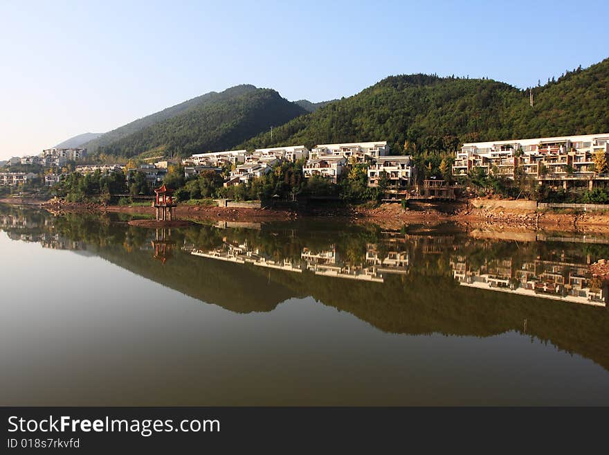 Beautiful lake near chongqing city,china