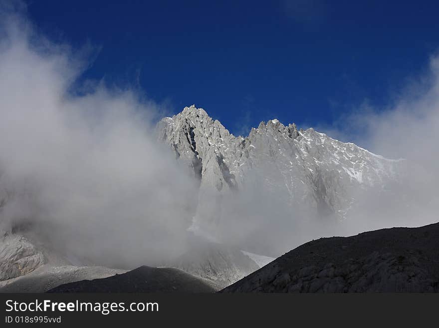 Yulong snow mountain shot in Yunnan, China. Yulong snow mountain shot in Yunnan, China