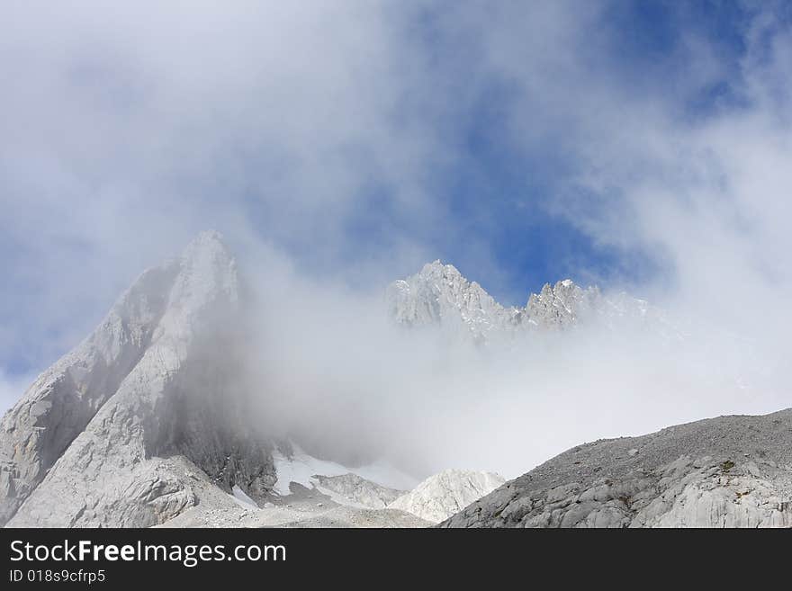 Yulong snow mountain shot in Yunnan, China. Yulong snow mountain shot in Yunnan, China