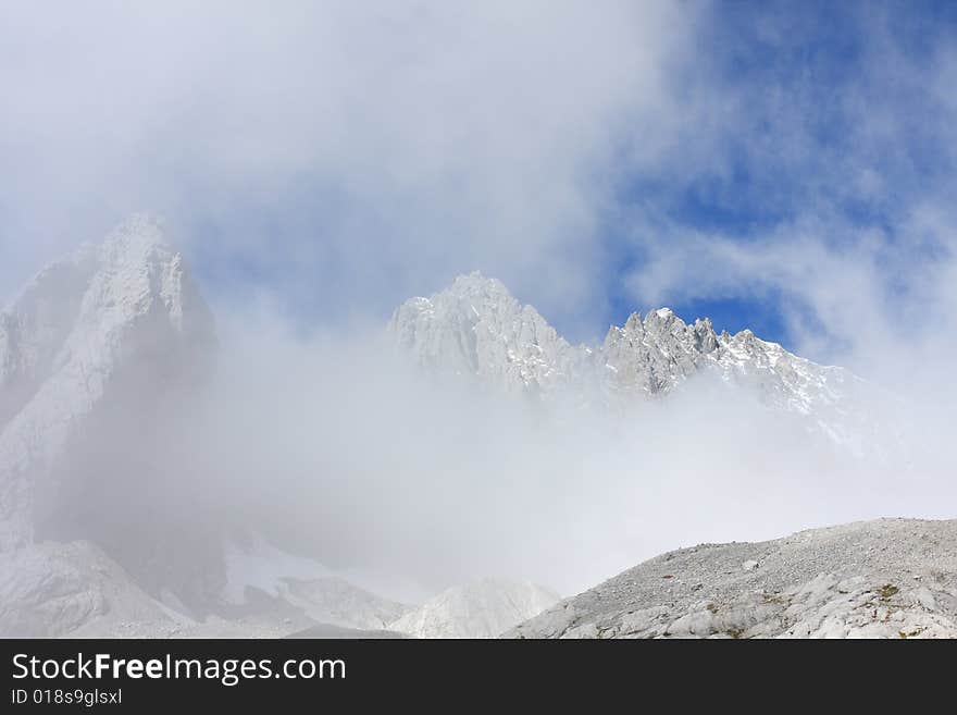 Yulong snow mountain shot in Yunnan, China. Yulong snow mountain shot in Yunnan, China