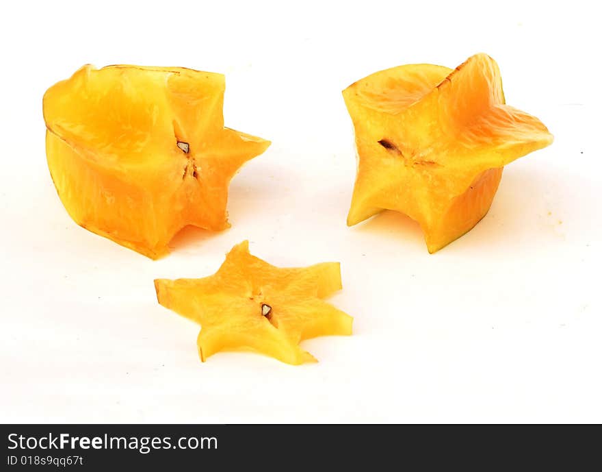 A carambola and its section