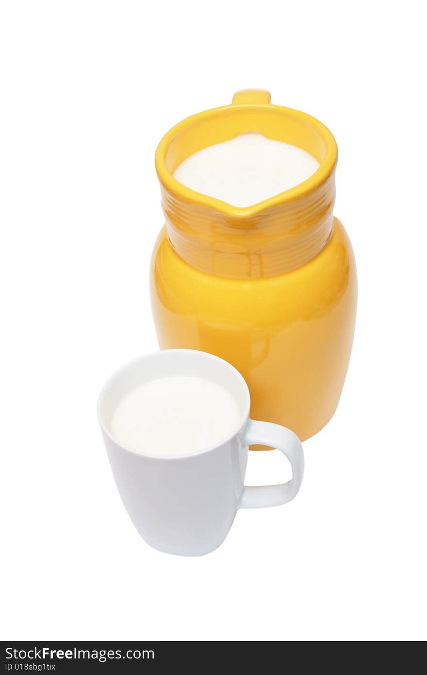 Jug And A Cup Of Milk.