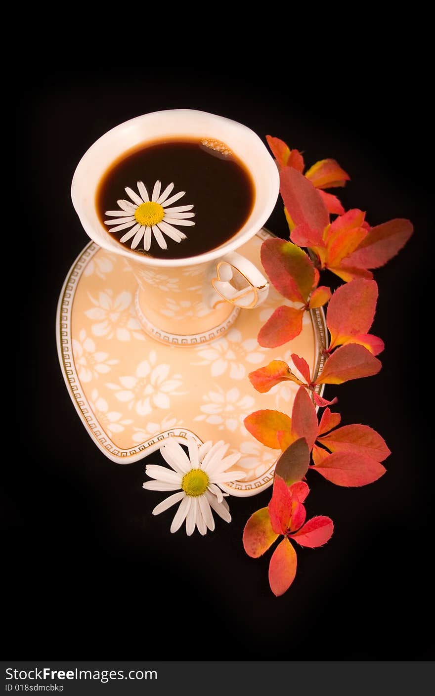 Flower beautiful in coffee