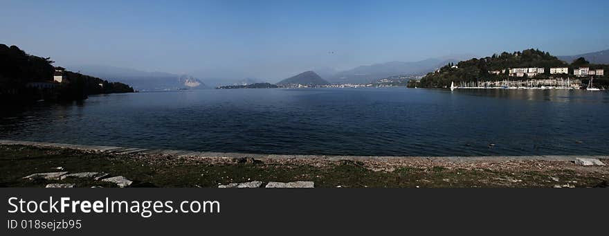 Landscape of Lake Maggiore (Italy). Shot taken from Laveno Mombello. Landscape of Lake Maggiore (Italy). Shot taken from Laveno Mombello.