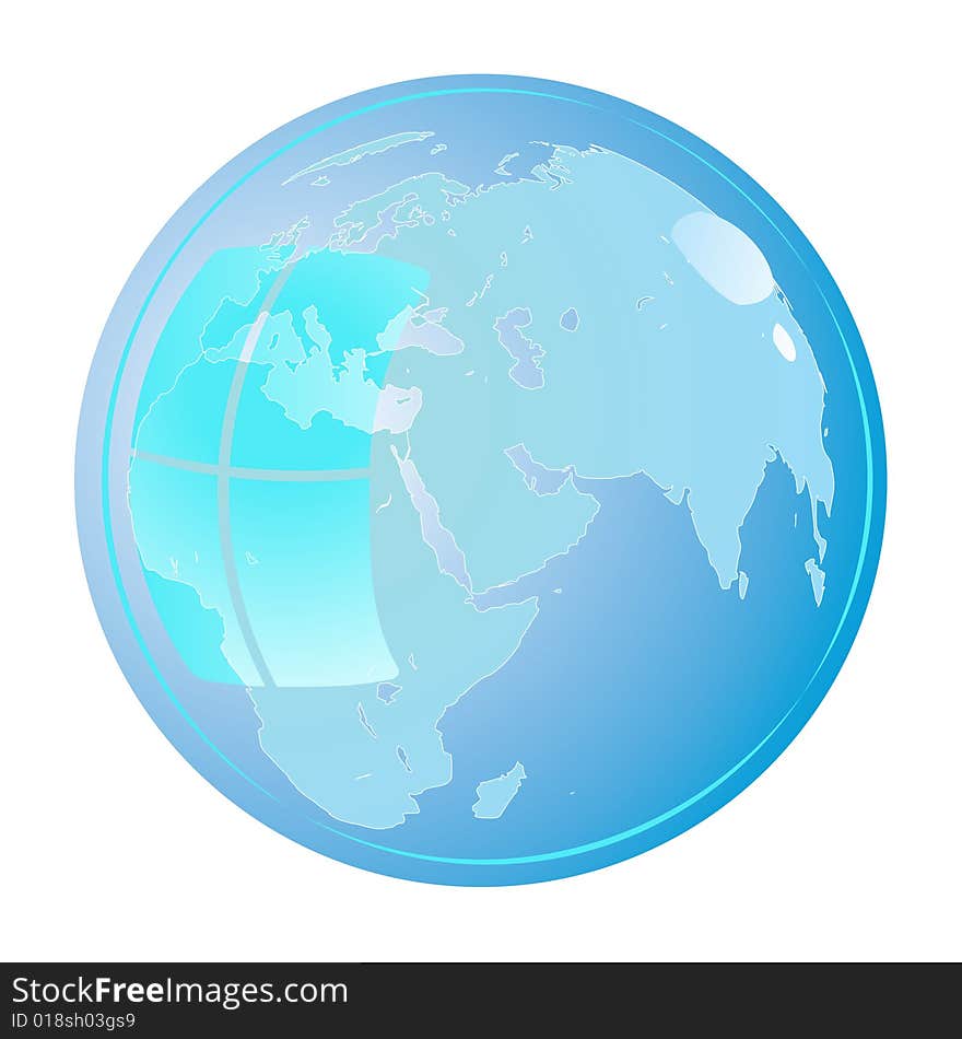 An illustration of the globe with a lens on it. An illustration of the globe with a lens on it.