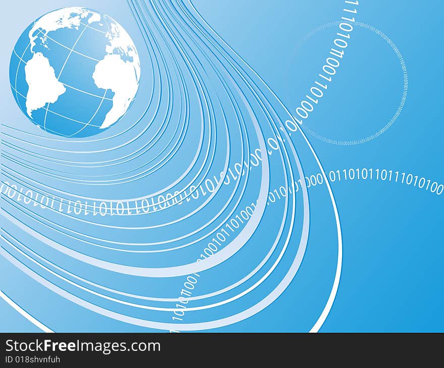 Abstract vector concept of global connection