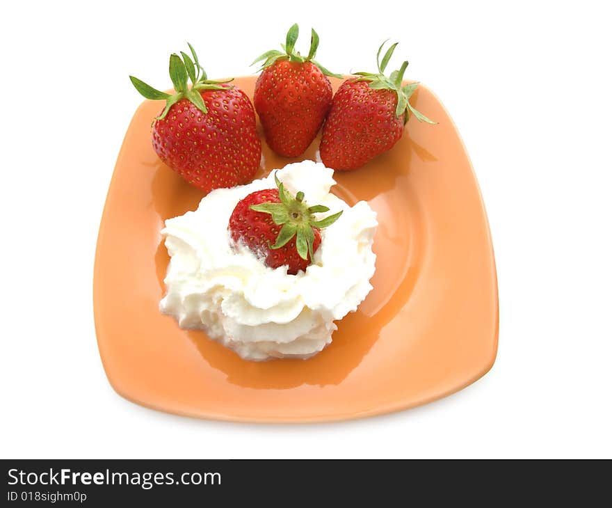 Strawberries full of cream