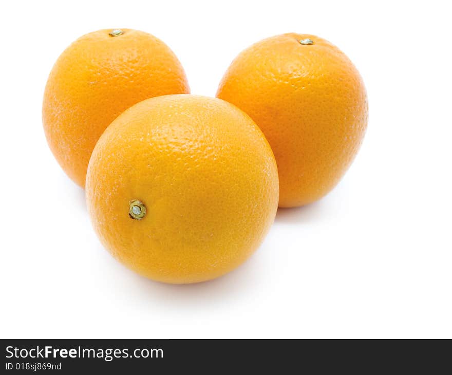 Orange isolated on white background.